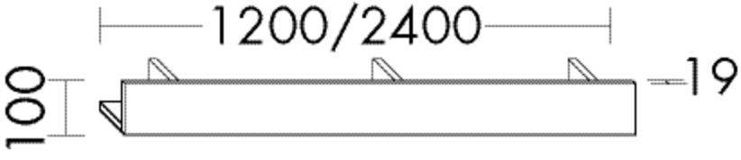 Burgbad Passblende rc40 System PG2 100x2400x139 Schilf Ultramatt, PBAJ240F5777 PBAJ240F5777 Image