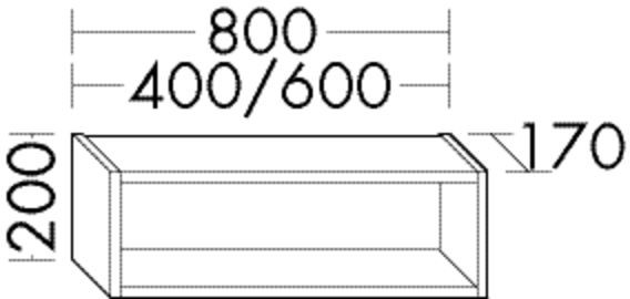 Burgbad Hängeschrank rc40 System PG1 200x800x170 Grau Matt, OSCJ080F4024 OSCJ080F4024 Image