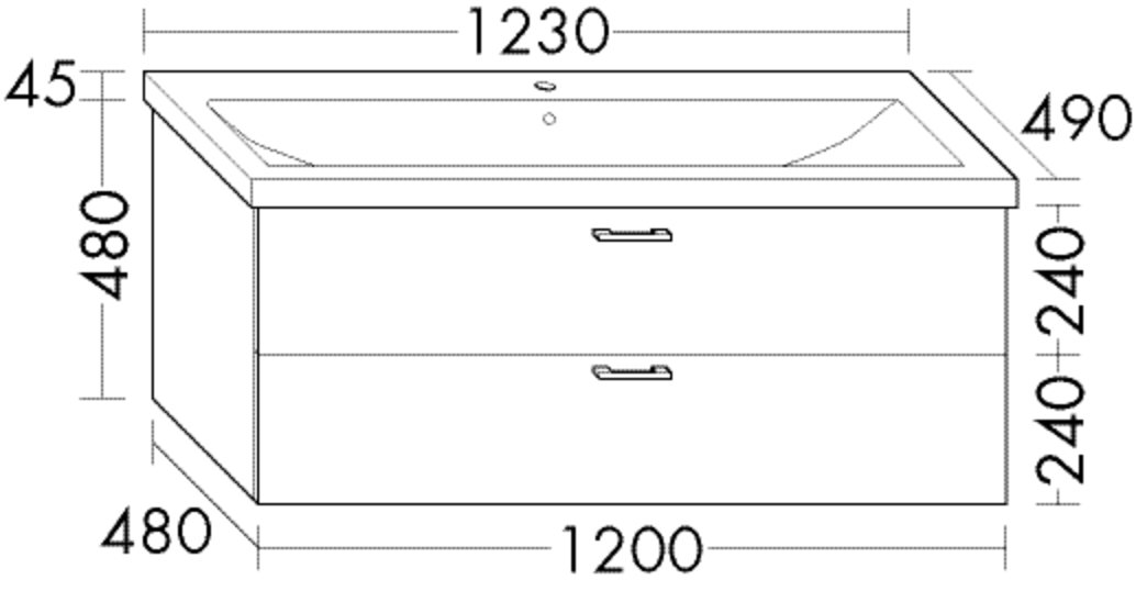 Burgbad Keramik Waschtisch-Set Sys30 PG3 Diago Schilf Matt/Alpinweiss, SFAW123F3354C0001 SFAW123F3354C0001 Image