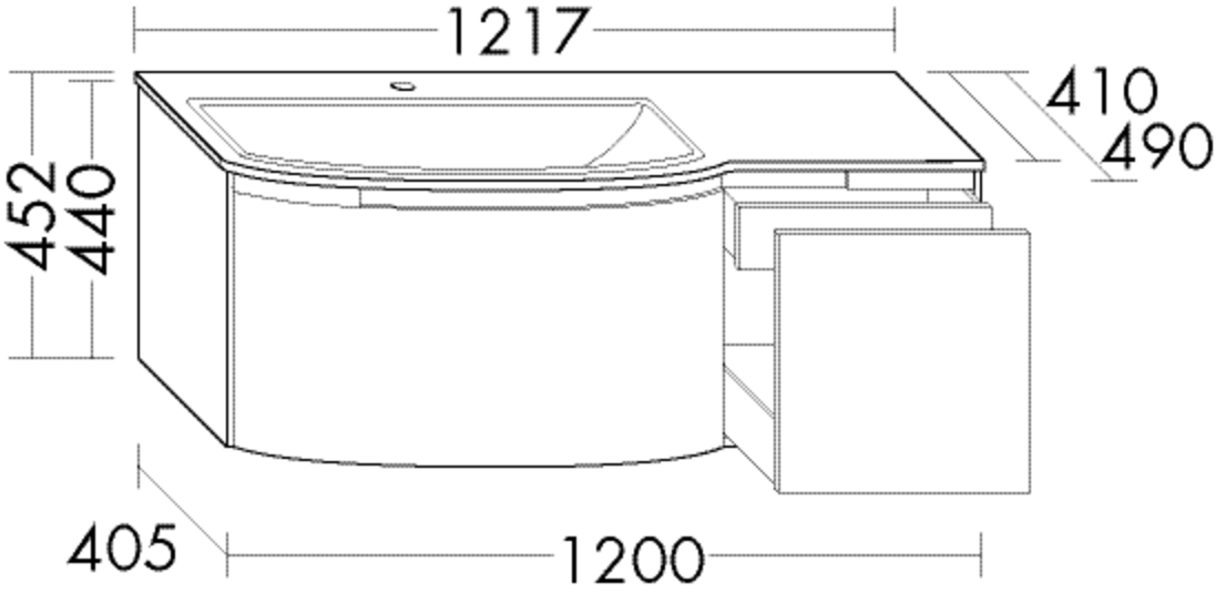 Burgbad Keramik Waschtisch-Set YSO PG2 HGL Lichtgrau Ultramatt/Taupe, SFIH121LF5751C0040 SFIH121LF5751C0040 Image