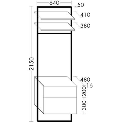 Burgbad Paneelsystem rc40 System PG2 2160x590x480 Trend-/RAL-Farbe Ultramatt, SFYS059RF5782 SFYS059RF5782 Image