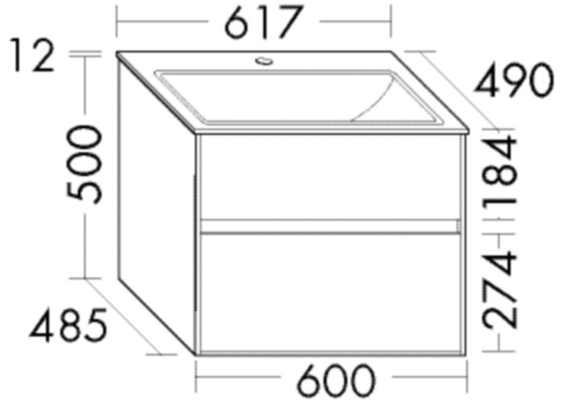 Burgbad Keramik Waschtisch-Set rc40 Solitaire Matt Schilf Matt/Taupe, SGAB062F4503C0040 SGAB062F4503C0040 Image