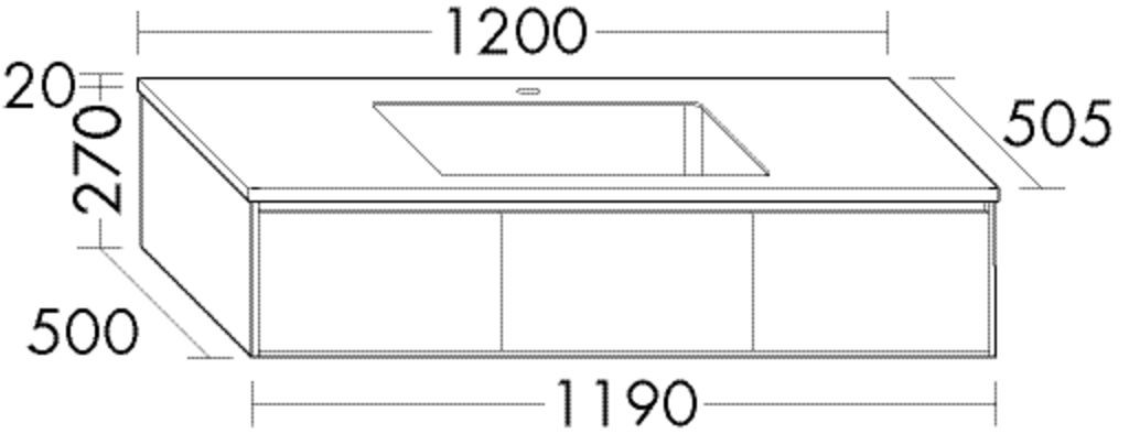 Burgbad Mineralguss Waschtisch-Set rc40 Solitaire Matt Grau Matt/Alpinweiss, SGAJ120F4510C0001 SGAJ120F4510C0001 Image