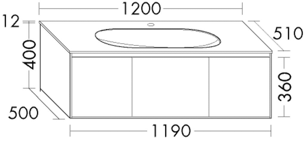 Burgbad Glas Waschtisch-Set rc40 Anthrazit Ultramatt/Dunkelgrau Hochglanz, SGAS120F5763A0121 SGAS120F5763A0121 Image