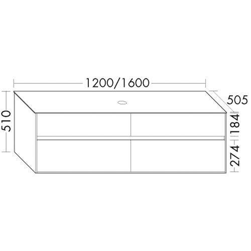 Burgbad Waschtischunterschrank rc40 Solitaire Matt Dunkelgrau Matt/Grau Matt, SGAZ140F4511A0108 SGAZ140F4511A0108