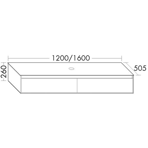 Burgbad Waschtischunterschrank rc40 Solitaire Matt Weiß Matt/Weiß Matt, SGBB120F4500A0066 SGBB120F4500A0066