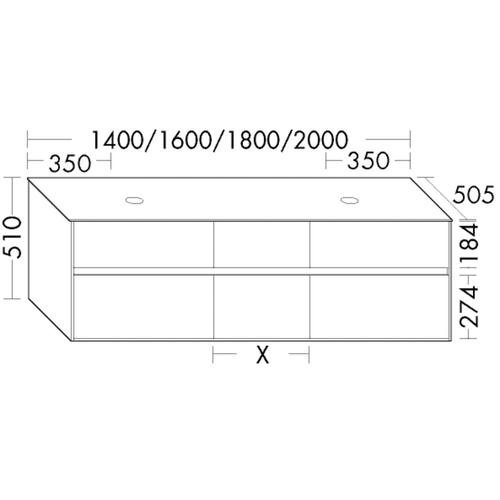 Burgbad Waschtischunterschrank rc40 Solitaire Matt Weiß Matt/Weiß Matt, SGBE180F4500A0066 SGBE180F4500A0066