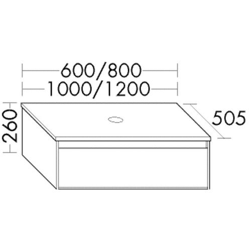 Burgbad Waschtischunterschrank rc40 Solitaire Matt Dunkelgrau Matt/Grau Matt, SGBI080F4511A0108 SGBI080F4511A0108