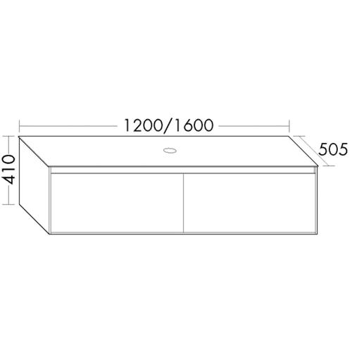 Burgbad Waschtischunterschrank rc40 Solitaire Matt Dunkelgrau Matt/Grau Matt, SGBS120F4511A0108 SGBS120F4511A0108