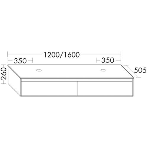 Burgbad Waschtischunterschrank rc40 Solitaire Matt Weiß Matt/Weiß Matt, SGBP140F4500A0066 SGBP140F4500A0066