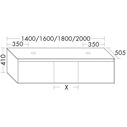 Burgbad Waschtischunterschrank rc40 Solitaire Matt Weiß Matt/Weiß Matt, SGBV140F4500A0066 SGBV140F4500A0066