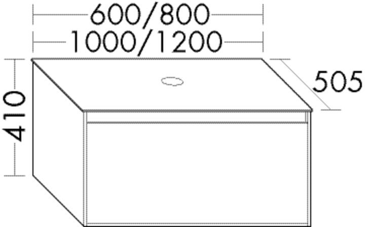 Burgbad Waschtischunterschrank rc40 Eiche Schwarz/Grau Ultramatt, SGBW060F4603A0337 SGBW060F4603A0337 Image