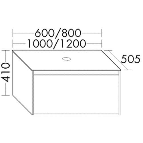 Burgbad Waschtischunterschrank rc40 Solitaire Matt Dunkelgrau Matt/Grau Matt, SGBW080F4511A0108 SGBW080F4511A0108