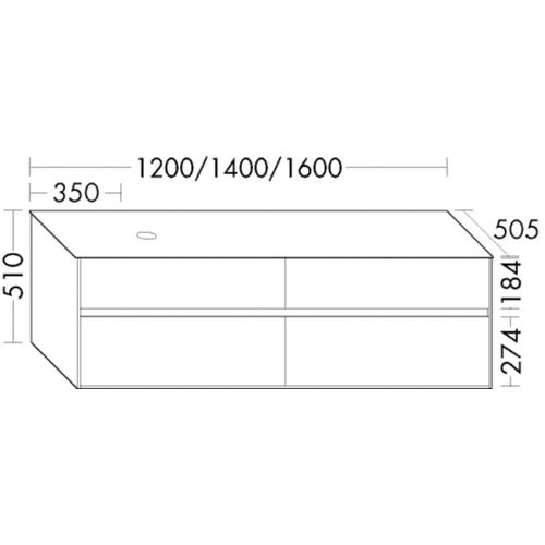 Burgbad Waschtischunterschrank rc40 Solitaire Matt Dunkelgrau Matt/Grau Matt, SGGF120RF4511A0108 SGGF120RF4511A0108