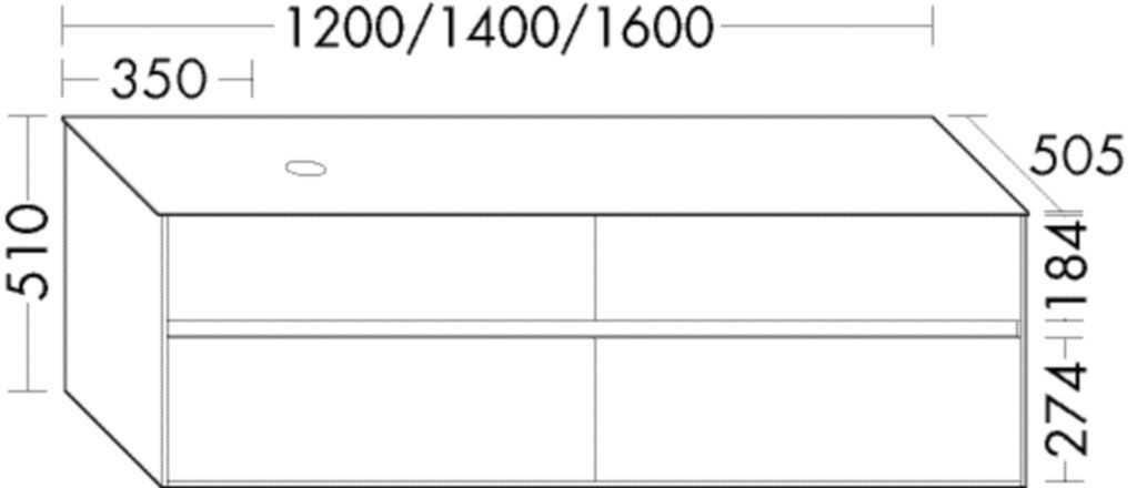 Burgbad Waschtischunterschrank rc40 Dunkelgrau Ultramatt/Asteiche Natur, SGGF140LF5762A0343 SGGF140LF5762A0343 Image