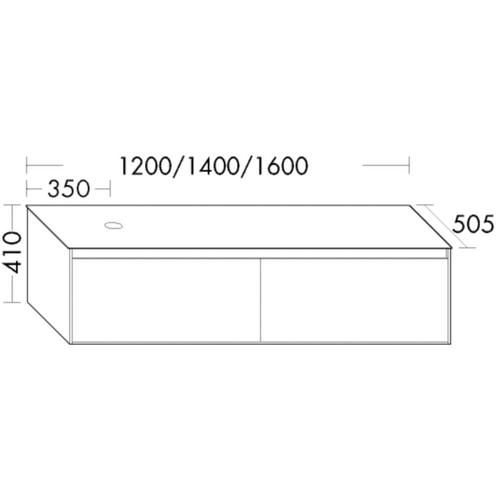 Burgbad Waschtischunterschrank rc40 Solitaire Matt Dunkelgrau Matt/Grau Matt, SGKN120LF4511A0108 SGKN120LF4511A0108