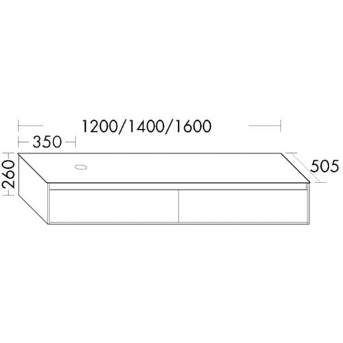 Burgbad Waschtischunterschrank rc40 Solitaire Matt Dunkelgrau Matt/Grau Matt, SGKO140RF4511A0108 SGKO140RF4511A0108