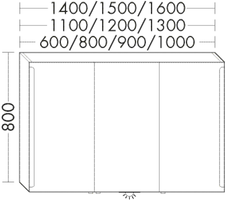 Burgbad Spiegelschrank Sys30 PG1 Aqua 800x1100x170 Tectona Dekor Zimt, SPEW110RF3423 SPEW110RF3423 Image