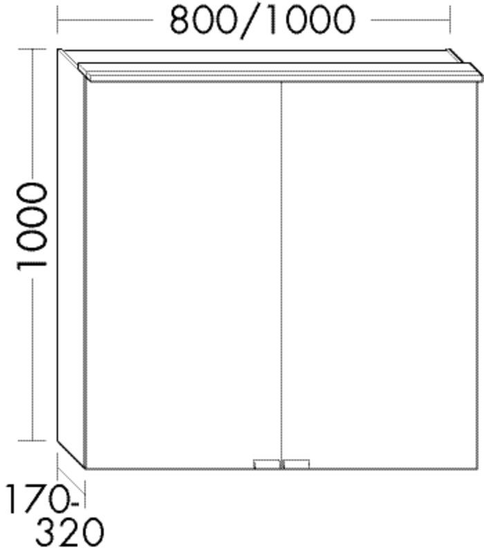 Burgbad Spiegelschrank rc40 1000x1000x170 Sand Hochglanz, SPNB100F4516 SPNB100F4516 Image