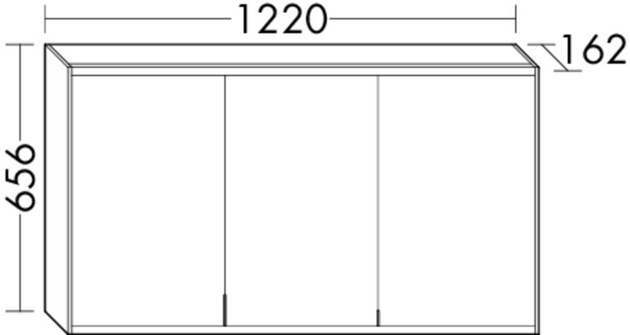 Burgbad Spiegelschrank YSO PG2 HGL 656x1220x162 Dunkelgrau Ultramatt, SPSB120RF5753 SPSB120RF5753 Image