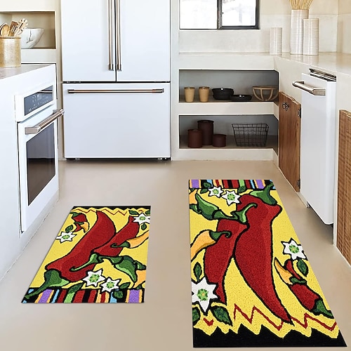 Bauernhaus Hühnerbereich Teppich Küchenmatte rutschfeste ölfeste Bodenmatte Wohnzimmerteppich Indoor Outdoor Matte Schlafzimmer Dekor Badezimmermatte Eingangsteppich Türmatte Image