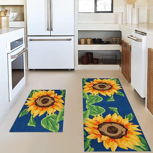 Bauernhaus Hühnerbereich Teppich Küchenmatte rutschfeste ölfeste Bodenmatte Wohnzimmerteppich Indoor Outdoor Matte Schlafzimmer Dekor Badezimmermatte Eingangsteppich Türmatte Image