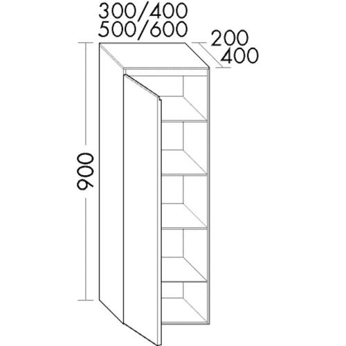 Burgbad Halbhochschrank rc40 Solitaire Matt Dunkelgrau Matt/Grau Matt, UHEI030RF4511A0108 UHEI030RF4511A0108