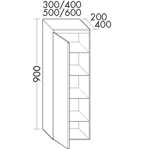 Burgbad Halbhochschrank rc40 Eiche Weiß/Eiche Natur, UHEJ060LF4612A0033 UHEJ060LF4612A0033