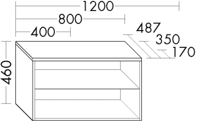 Burgbad Regal Cube PG1 460x800x355 Marone Dekor Tüffel, USBI080F3788 USBI080F3788