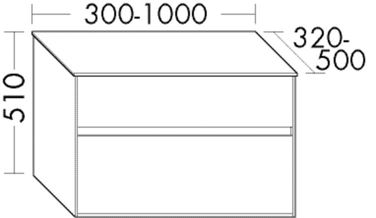 Burgbad Unterschrank rc40 Solitaire Matt Dunkelgrau Matt/Trendfarbe Hochglanz, USHP040F4511A0318 USHP040F4511A0318