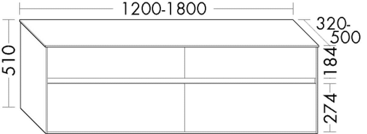 Burgbad Unterschrank rc40 Solitaire Matt Lichtgrau Matt/Eiche Dark Chocolate, USHS180F4509A0344 USHS180F4509A0344 Image