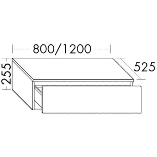Burgbad Unterschrank Cube PG2 255x800x525 Schilf Matt, USIF080F3793 USIF080F3793