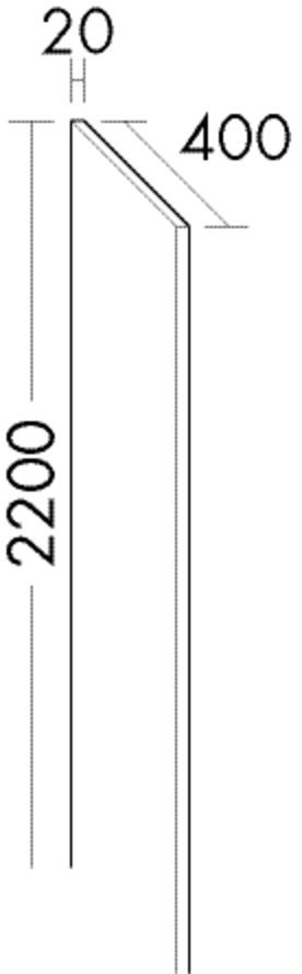 Burgbad Seitenwange rc40 System PG2 2200x20x400 Sand Ultramatt, WAAW002RF5775 WAAW002RF5775 Image