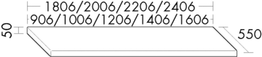 Burgbad Konsolenplatte KPFL.Matt 50x2406x550 Schilf Matt, WPDH240A0067 WPDH240A0067 Image