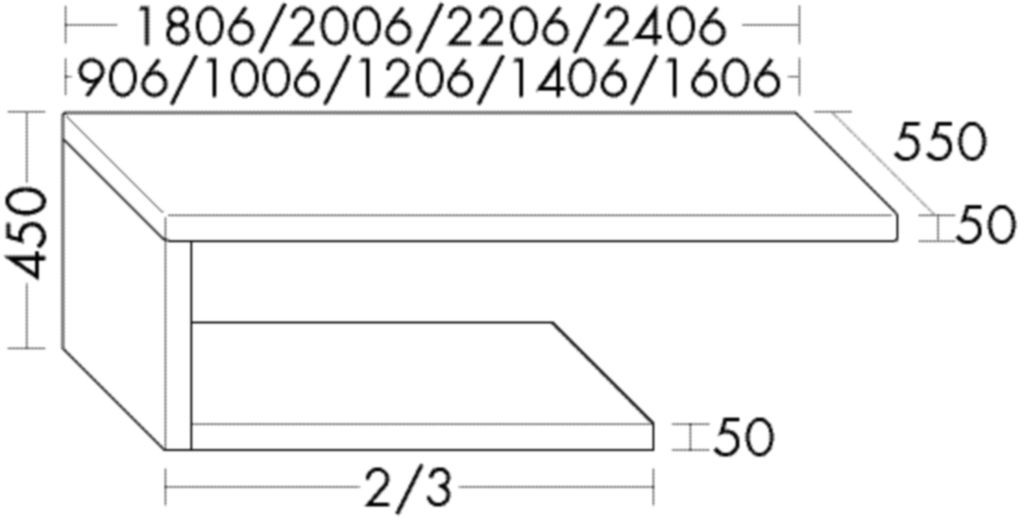 Burgbad Konsolenplatte KPFL.Matt 450x906x550 Schilf Matt, WPDJ090LA0067 WPDJ090LA0067 Image