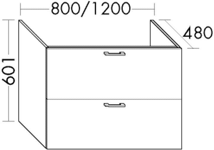 Burgbad Waschtischunterschrank Sys30 PG2 Echo 601x1200x480 Eiche Dekor Urban, WUZX120F5329 WUZX120F5329 Image