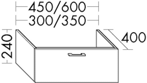 Burgbad Unterschrank Sys30 PG4 Sana 240x600x400 Sand Hochglanz, WWSL060F3360 WWSL060F3360 Image