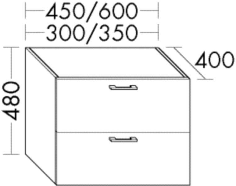 Burgbad Unterschrank Sys30 PG4 Sana 480x600x400 Eiche Dark Chocolate, WWYE060F6026 WWYE060F6026 Image