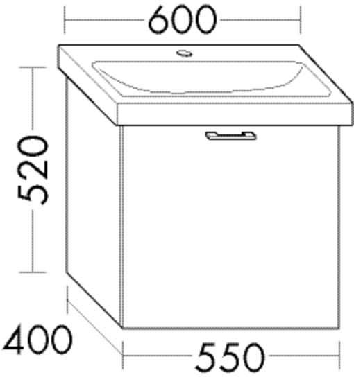 Burgbad Waschtischunterschrank zu Keramik Sys30 PG4 Sana 520x550x400 Schilf Ultramatt, WXNY055F5768 WXNY055F5768 Image