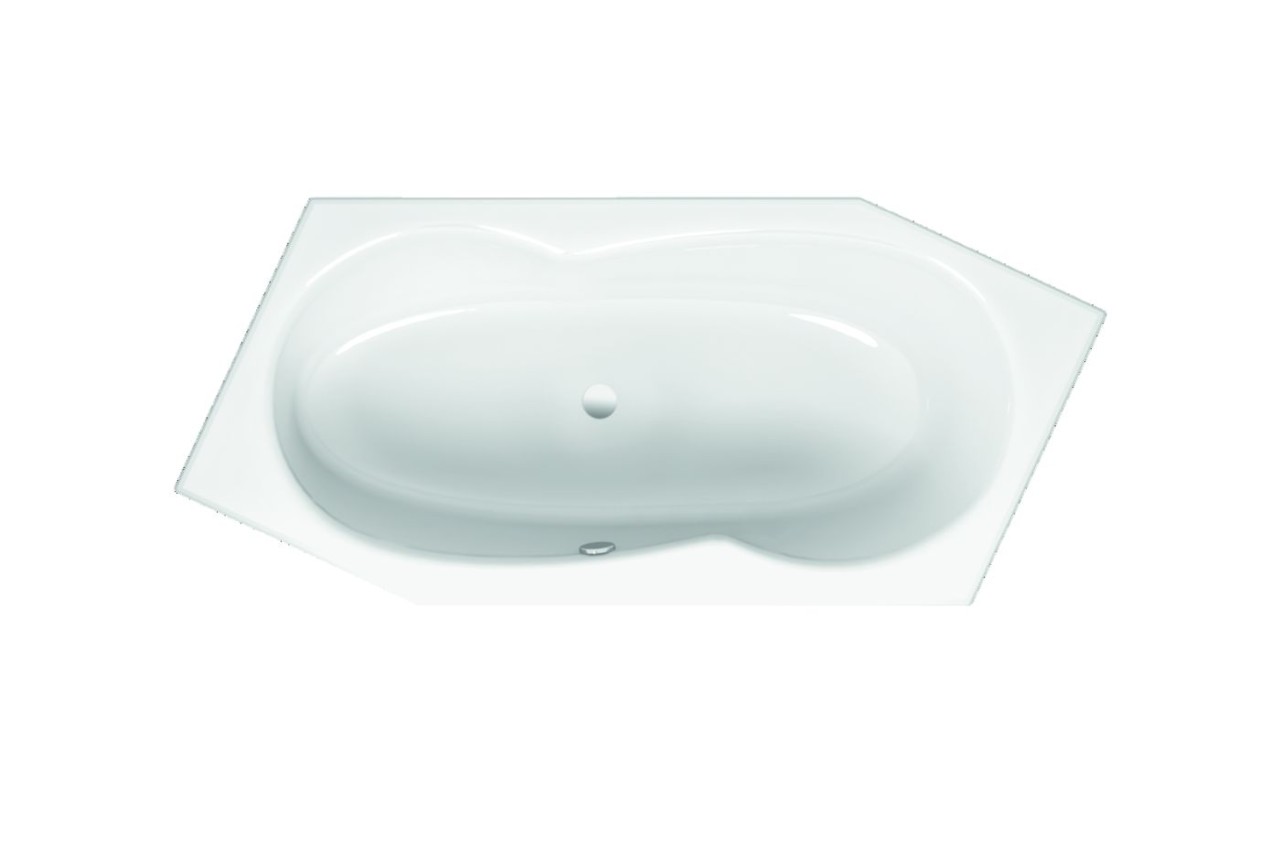 Bette 6-Eck Badewanne Metric 6841, 206x90x45 cm FE li ÜL vo snow GlasurPlus, 6841-440PLUS 6841-440PLUS Image