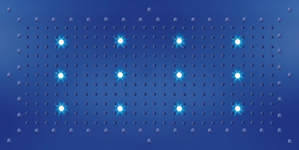 Bossini Kopfbrause Dream XL Flat RGB Cromotherapie mit 12 LEDs B: 1000 T: 500 mm WI0372000030016 Image