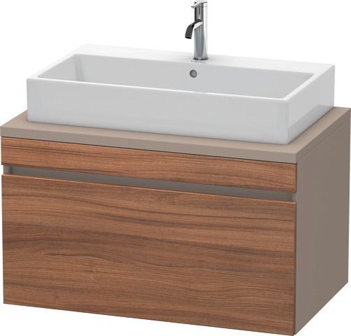 Duravit DuraStyle Konsolenwaschtischunterbau wandhängend Nussbaum & Basalt Matt 900x548x512 mm - DS5 DS531307943 Image