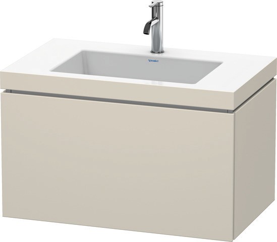 Duravit L-Cube c-bonded Set wandhängend Taupe Matt 800x480x500 mm - LC6917O9191 LC6917O9191 Image