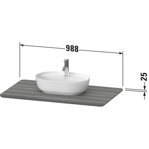 Duravit Luv Konsole Amerikanischer Nussbaum Matt 988x595x25 mm - LU946407777 LU946407777