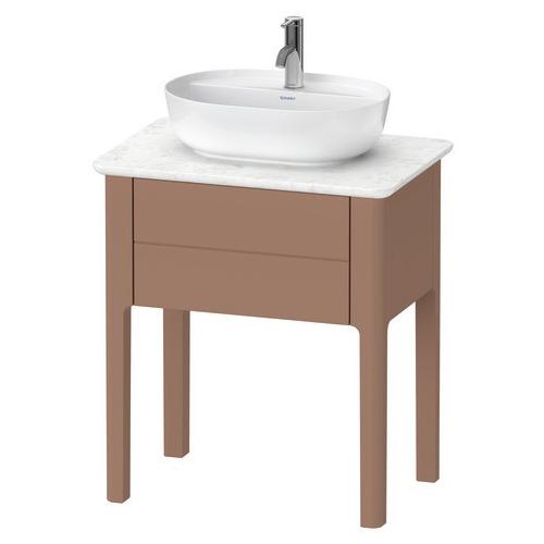 Duravit Luv Konsolenwaschtischunterbau bodenstehend Mandel Seidenmatt 638x450x743 mm - LU956005454 LU956005454