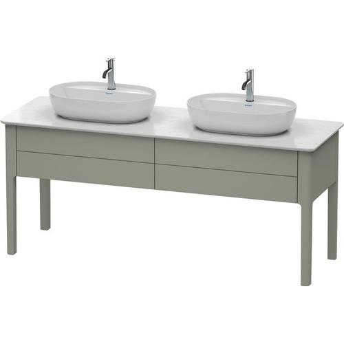 Duravit Luv Konsolenwaschtischunterbau bodenstehend Stein Grau Seidenmatt 1733x570x743 mm - LU9562B9 LU9562B9292