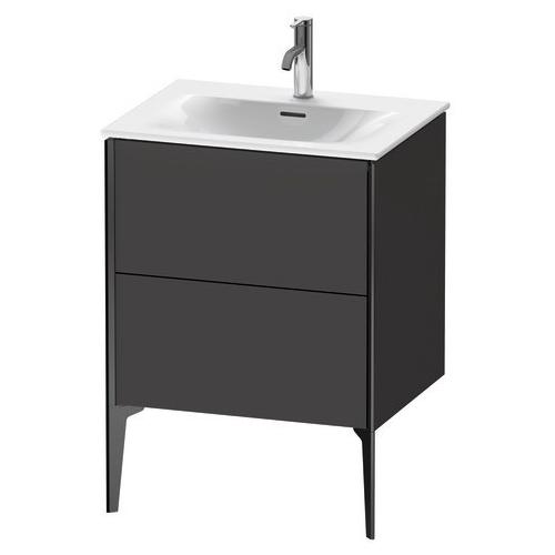 Duravit XViu Waschtischunterbau bodenstehend Graphit Supermatt 610x480x591 mm - XV43000B2800E00 XV43000B2800E00