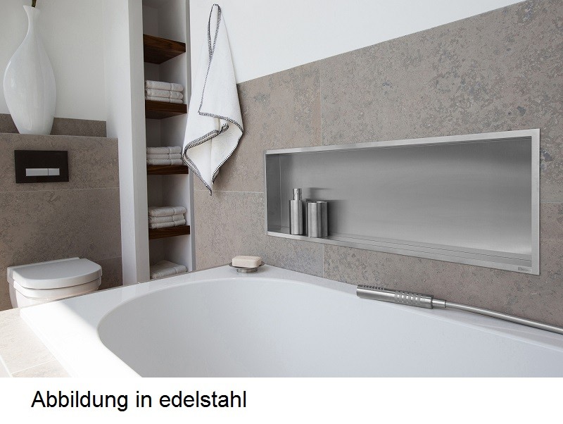 ESS BOX 10 Weiß Wandnische 90x30x10 cm mit Rahmen Poliert, inkl. Rohbauset, BOX-90x30x10-PW BOX-90x30x10-PW Image