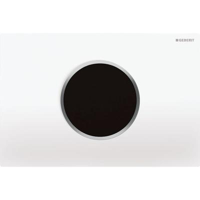 Geberit BetPl. Sigma10 zu WC-Strg. mit elektron. Sp-Ausl. weiß/mattchr/mattchr, 242782KL1 242782KL1 Image