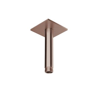Herzbach spa ix pvd deckenarm 100 rosette 70 eckig copper, Copper Steel, 21.964810.2.39 21.964810.2.39 Image